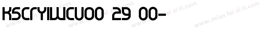KSCRYIWCUO0 29 00字体转换